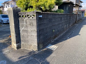 ブロック塀改修（改修前）